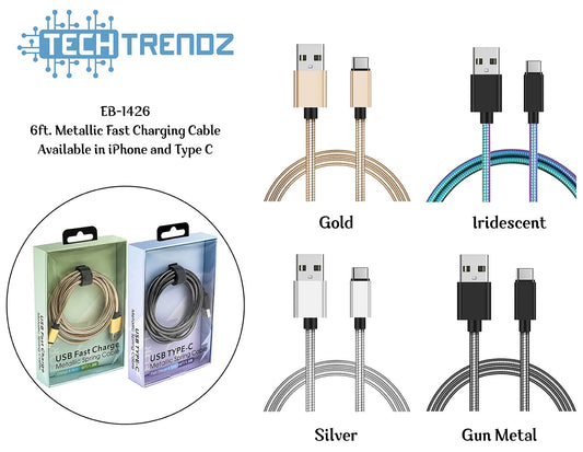 Metallic iPhone & Type-C Cable