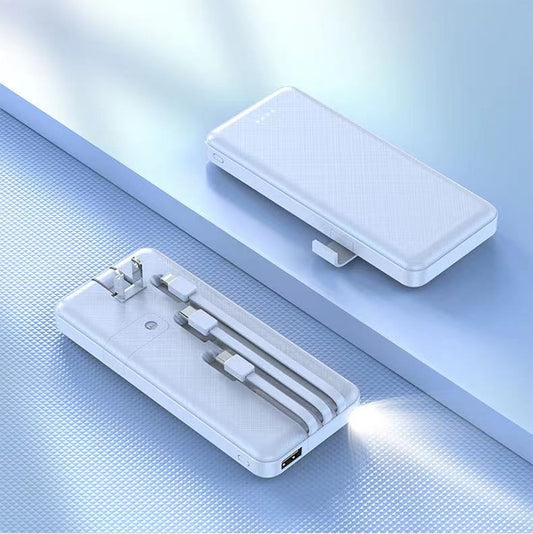 10,000 mAh Power Bank w/built-in cable